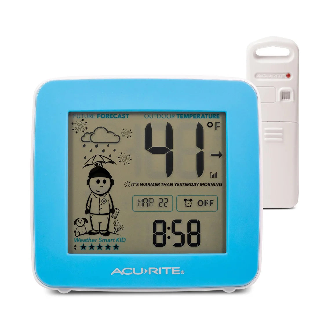 What-To-Wear Weather Station with Alarm Clock, and Outdoor Temperature with Forecast