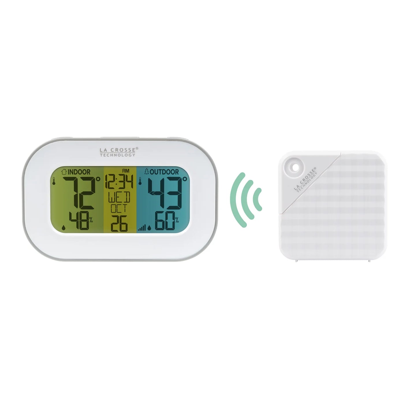 La Crosse Technology Wireless Temperature and Humidity Station with Tri-Color LCD