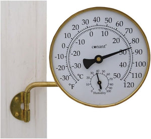 Vermont 4" Weather Station (Living Finish Brass)