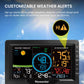 Newentor Wireless Indoor-Outdoor Weather Station with Solar-Powered Rain Gauge, Wind Speed Meter, Atomic Clock, and Temperature/Humidity Alerts (with Wifi)