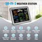 Gevanti 10-in-1 wireless weather station - thermometer, humidity, air pressure, rain gauge, dew point, wind speed/direction, moon phase, forecast, alarm & chart