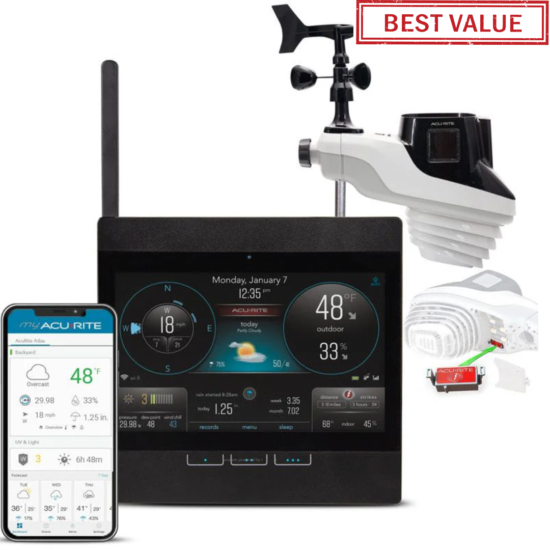 AcuRite Atlas Weather Station with Direct-to-Wi-Fi Display and Lightning Detection