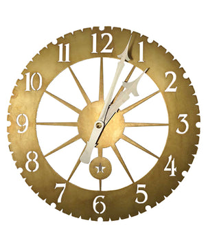 Jeffersonian Clock (Living Finish Brass) C26LFB - Weathershack