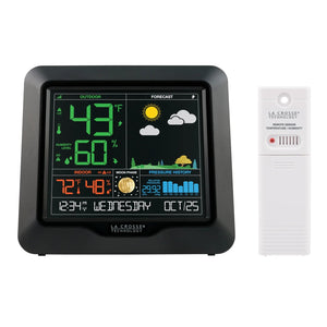 La Crosse Technology - Wireless Color Forecast Station(S84107v2) +tempCube PRO wireless remote temperature sensor - Weathershack