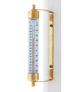 Vermont Indoor/Outdoor 7" Thermometer (Living Finish Brass)