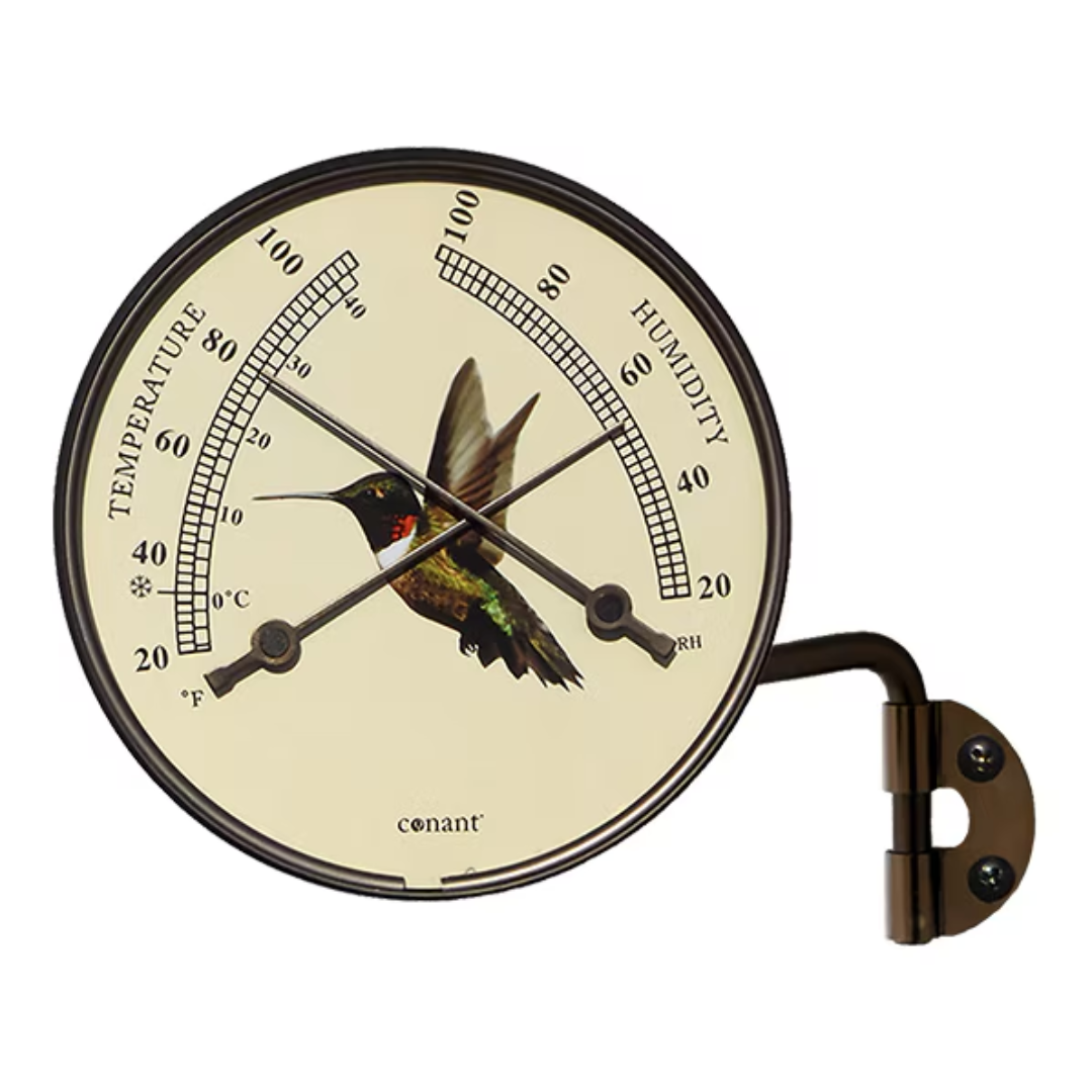 Conant Décor Comfortmeter with Hummingbird Dial - Bronze Patina Finish