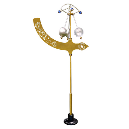 Jeffersonian Kinetic Wind Vane in Living Finish Brass