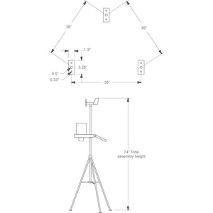 Tripod Kit for KestrelMet 6000 Cellular Weather Station