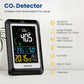 CO2 Monitor with Voice Alert - Newentor Indoor Air Quality Meter, CO2 Detector, Large Display, Temperature & Humidity Sensor with Alarm Clock