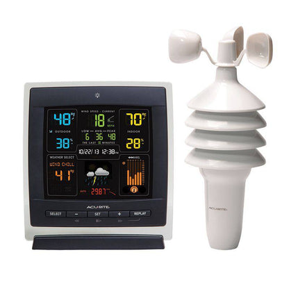 AcuRite Notos® (3-in-1) Pro Color Weather Station with Wind Speed, Temperature and Humidity