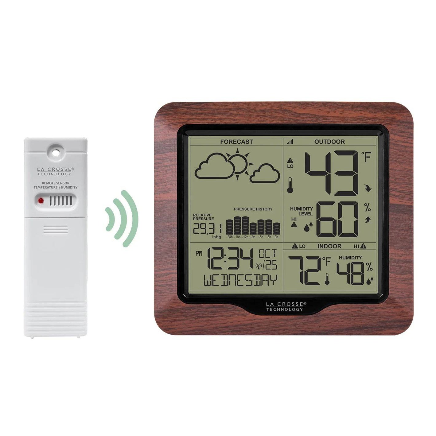 La Crosse Technology  - Weather Station with Forecast, Pressure, Humidity and Atomic Time