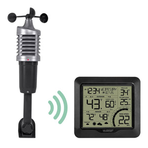 La Crosse Technology Wind Speed Weather Station (327-1417BW) +tempCube PRO wireless remote temperature sensor