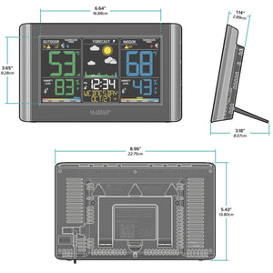 La Crosse Technology Wireless Weather Station with Customizable Alerts, Weather Forecast, Temperature, Dew Point, Humidity, Time & Heat Index - Bulk