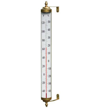 Vermont Grande View 24"Thermometer (Living Finish Brass)