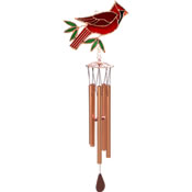 Gift Essentials Stained Glass Cardinal Wind Chime