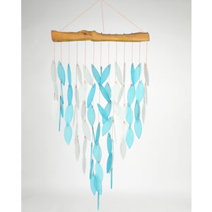 Gift Essentials Glass Waterfall Wind Chime - Blue