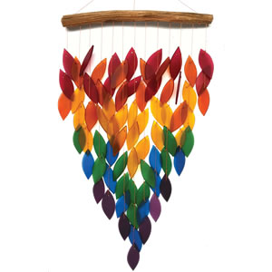 Gift Essentials Glass Waterfall Wind Chime - Deluxe Rainbow